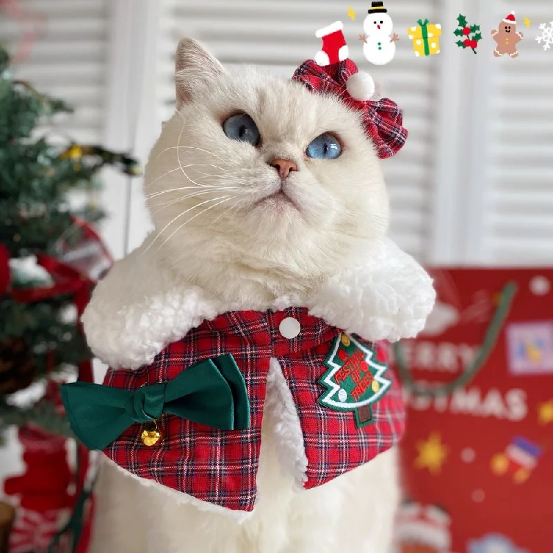  -Explosion-proof leash FOR LARGE dogsPet Cape with Bowtie Decorations