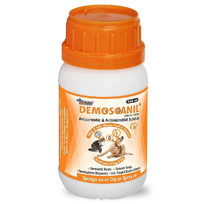 - Postoperative pet anti-licking Elizabethan collarJibss Demoscanil Lime Sulfur Dip
