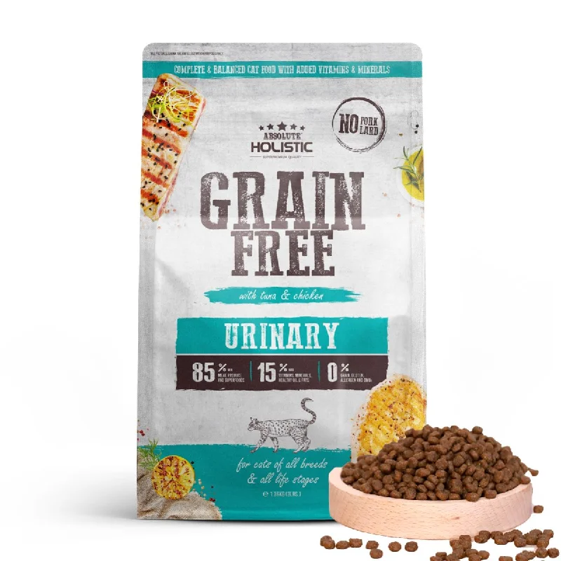  . **Ingredient-Related**  Absolute Holistic Grain Free Dry Cat Food - Urinary (3lbs)