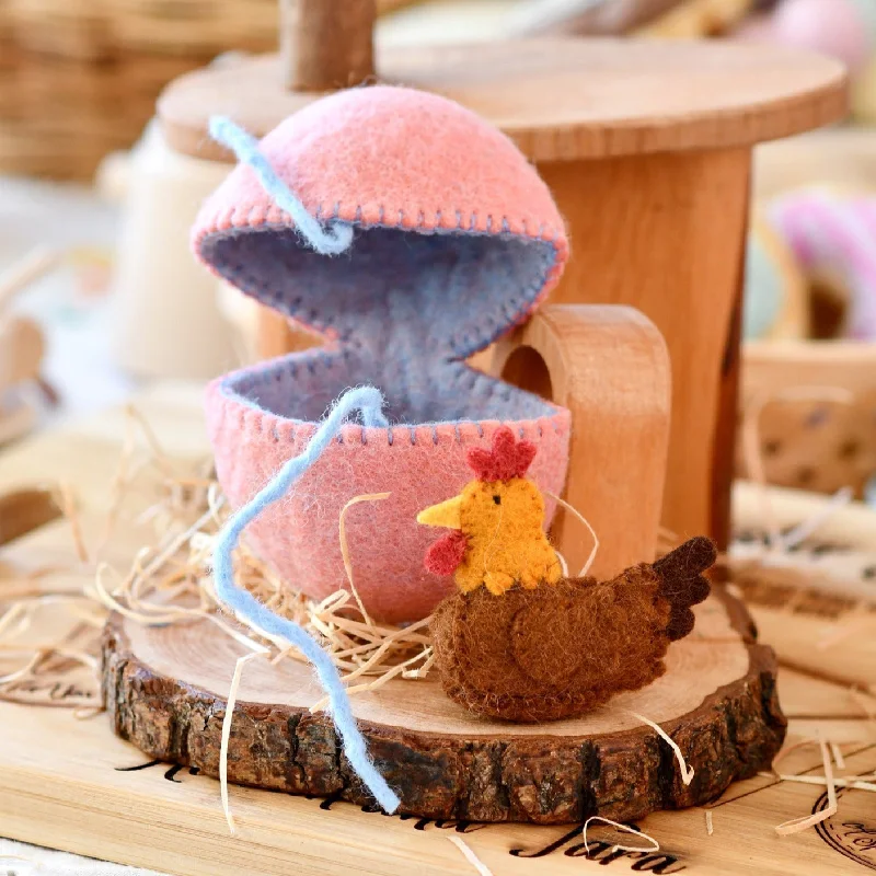 - Automatic induction pet water dispenserEaster Felt Surprise Egg | Pink with Hen Inside - Automatic induction pet water dispenserEaster Felt Surprise Egg | Pink with Hen Inside