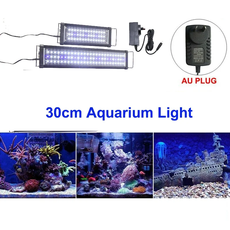  -Splash-proof food bowl AND Anti-choking slow food bowl30cm Aquarium Light Lighting Full Spectrum Aqua Plant Fish Tank Bar LED Lamp
