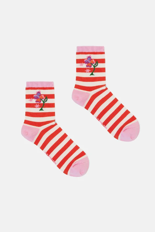 ---Peruvian Lily Stripe Socks