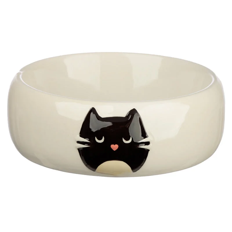 - Pet fence foldable indoorFeline Fine Ceramic Cat Food/Water Bowl (White)
