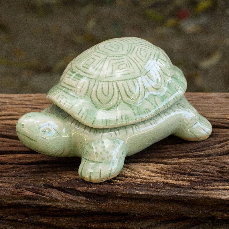 - Cat hair ball removal and hair removal creamGreen Thai Turtle Handcrafted Green Thai Celadon Ceramic Turtle Box - Cat hair ball removal and hair removal creamGreen Thai Turtle Handcrafted Green Thai Celadon Ceramic Turtle Box
