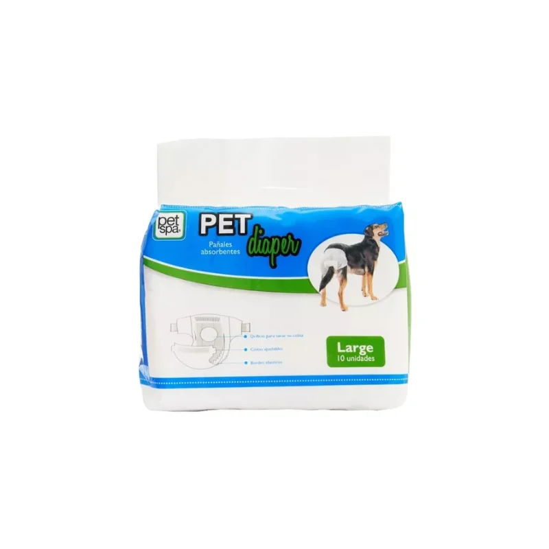 Pet ProductsPañal para Perro Pet Diaper Talla L x 10 Unidades