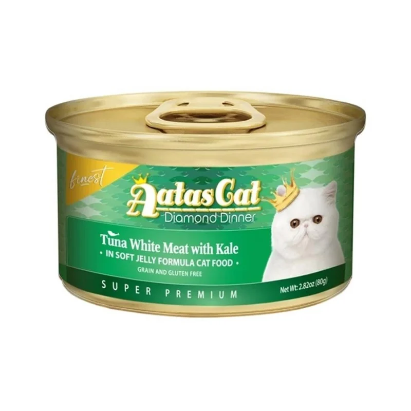 . **Health and Nutrition** Aatas Cat Diamond Dinner Tuna White Meat With Kale In Soft Jelly Canned Cat Food . **Health and Nutrition** Aatas Cat Diamond Dinner Tuna White Meat With Kale In Soft Jelly Canned Cat Food