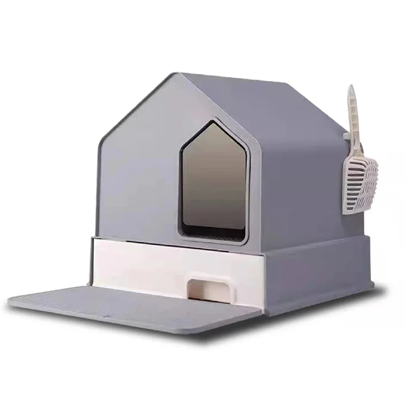 - Pet tear stain cleaning wipesPetwiz Enclosed Cat Litter Box House - Grey
