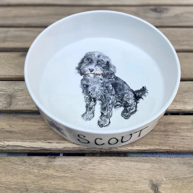---Personalised Ceramic Dog Portrait Bowl