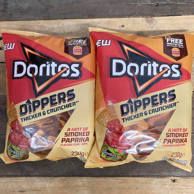 - Air box TSA certified check-in2x Doritos Dippers Smoked Paprika Flavoured Tortilla Chips Bags (2x230g) - Air box TSA certified check-in2x Doritos Dippers Smoked Paprika Flavoured Tortilla Chips Bags (2x230g)
