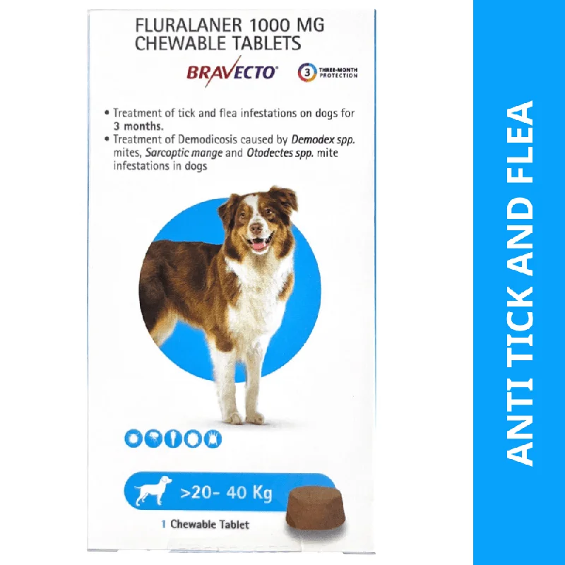- Postoperative pet anti-licking Elizabethan collarMSD Animal Health Bravecto (Fluralaner) Dog Tick and Flea Control Tablet (pack of 1 tablet) - Postoperative pet anti-licking Elizabethan collarMSD Animal Health Bravecto (Fluralaner) Dog Tick and Flea Control Tablet (pack of 1 tablet)