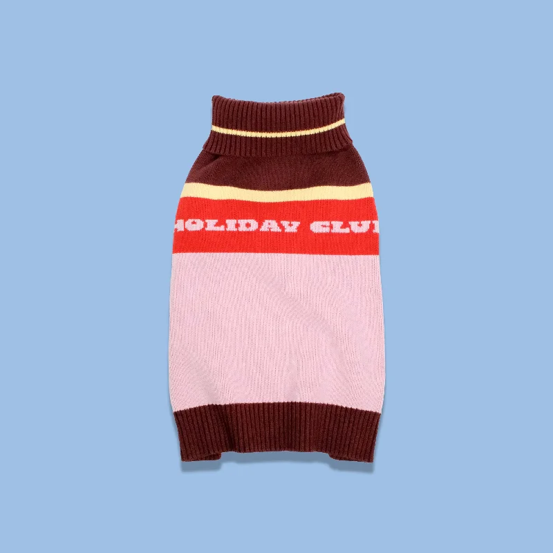 - Natural latex pet mattressHoliday Club Knitted Dog Jumper, Pink