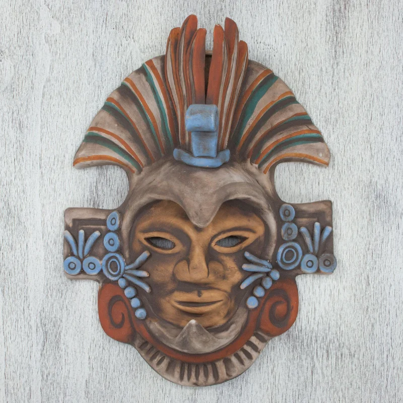 - ​​Christmas pet Christmas clothingAztec Eagle Warrior Handcrafted Mexican Ceramic Aztec Eagle Warrior Mask