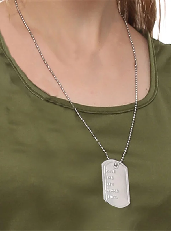 Pet ProductsMilitary Silver Dog Tags Costume Necklace