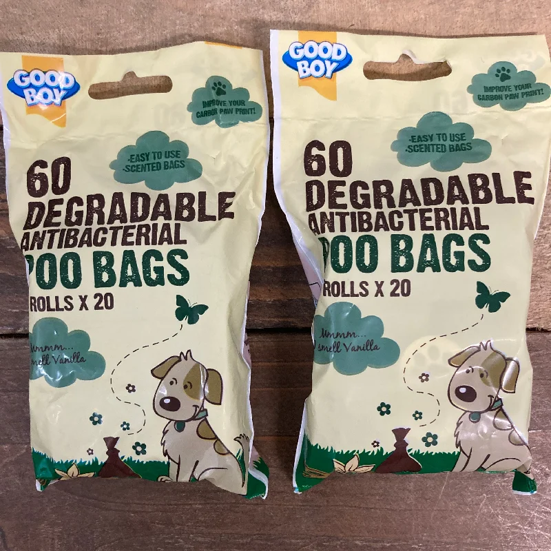 - Dog disposable foam shower gel120x Good Boy Degradable Antibacterial Poo Bags (2 Packs of 60)