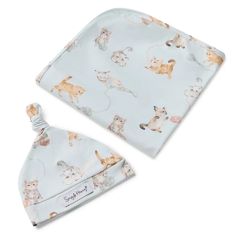 - Dog anti-slip matBaby Jersey Wrap + Beanie Set | Kittens