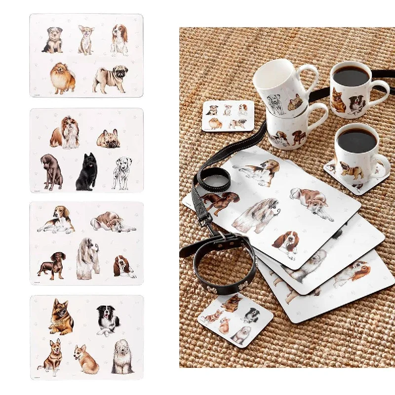 -Explosion-proof leash FOR LARGE dogsSet of 4 Kennel Club Table Placemats 29x21x0.4 cm -Explosion-proof leash FOR LARGE dogsSet of 4 Kennel Club Table Placemats 29x21x0.4 cm