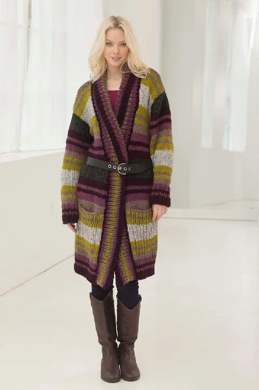 - Winter warm clothes for short-haired dogsStriped Boyfriend Cardigan (Knit)