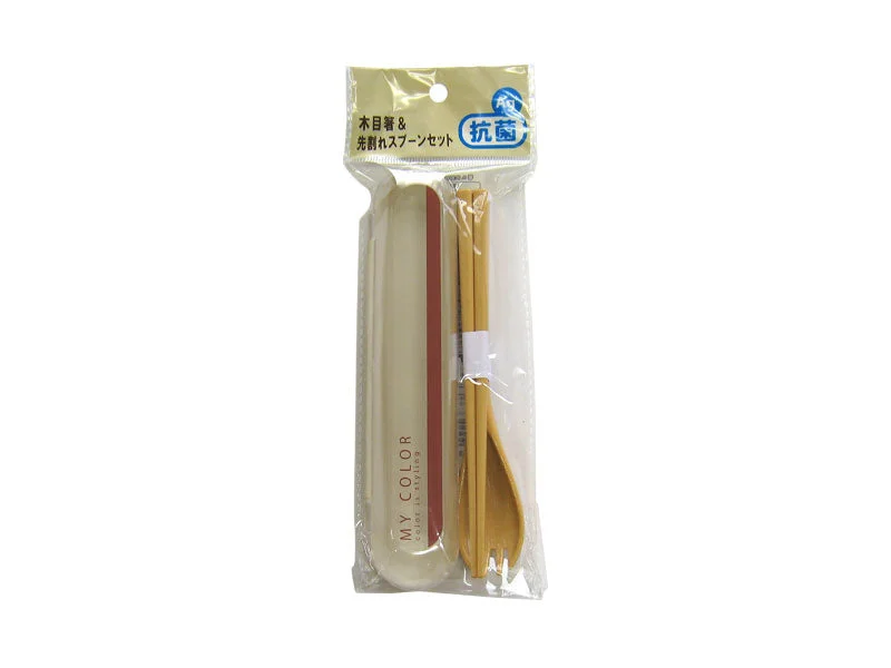 - ​​Christmas pet Christmas clothingWood grain chopsticks & spork set My-Color IV