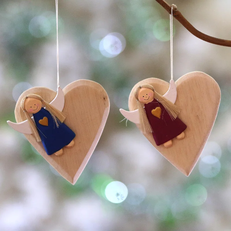 - Winter warm clothes for short-haired dogsHeart of Angels Heart-Shaped Albesia Wood Angel Ornaments from Bali (Pair) - Winter warm clothes for short-haired dogsHeart of Angels Heart-Shaped Albesia Wood Angel Ornaments from Bali (Pair)