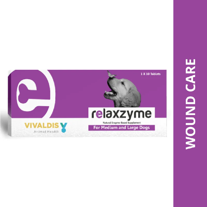 - Rabbit grass rack to prevent waste food boxVivaldis Relaxzyme Wound Healing Tablet for Medium & Large Dogs (pack of 10 tablets)