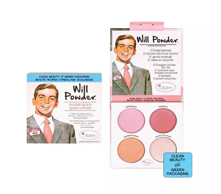 - Pet tear stain cleaning wipesTHE BALM WILL POWDER BLUSH QUAD