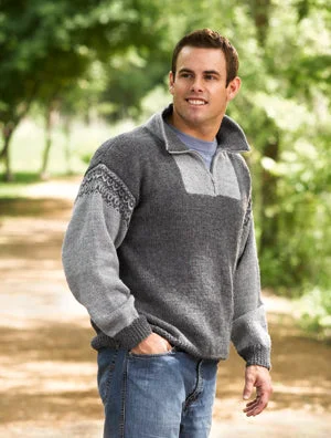  -Explosion-proof leash FOR LARGE dogsAlpine Zip Neck Pullover Pattern (Knit)