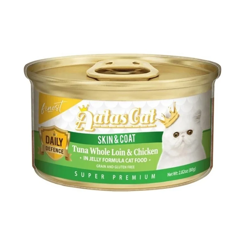 - Outdoor cat food Aatas Cat Daily Defence Skin & Coat Tuna Whole Loin & Chicken In Jelly Canned Cat Food - Outdoor cat food Aatas Cat Daily Defence Skin & Coat Tuna Whole Loin & Chicken In Jelly Canned Cat Food