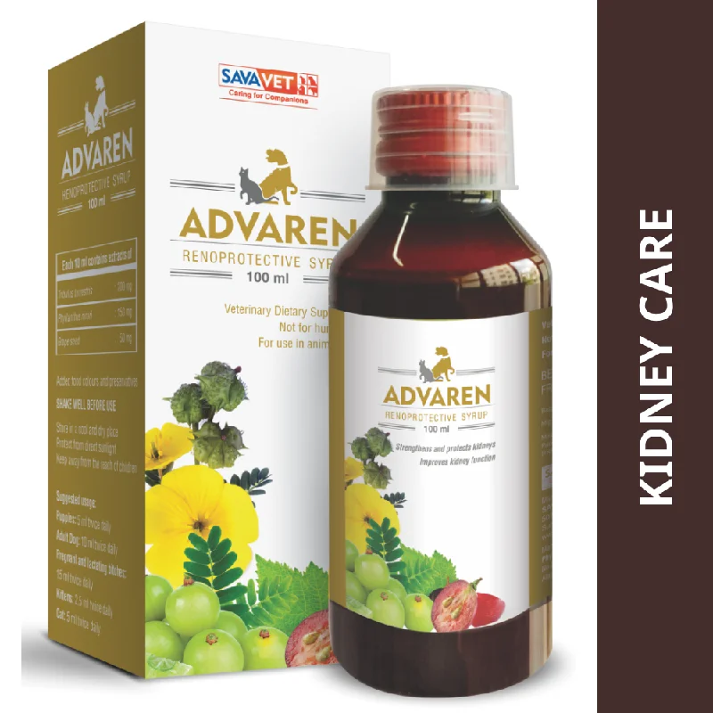 - Pet tear stain cleaning wipesSavavet Advaren Renoprotective Syrup for Dogs & Cats