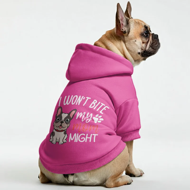 - Dog disposable foam shower geli wont bite , my mom might - Personalized French Bulldog Hoodies with Funny Quotes – Stylish, Cozy, and Premium 100% Cotton - Dog disposable foam shower geli wont bite , my mom might - Personalized French Bulldog Hoodies with Funny Quotes – Stylish, Cozy, and Premium 100% Cotton