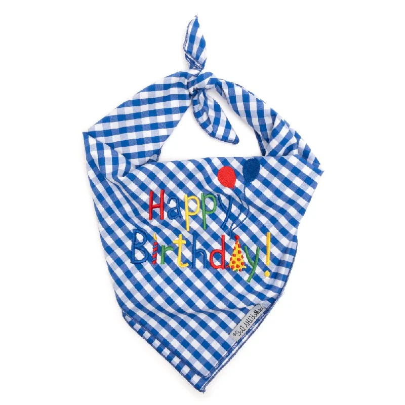 - Cat anti-jump window safety netWorthy Dog Happy Birthday Blue Bandana