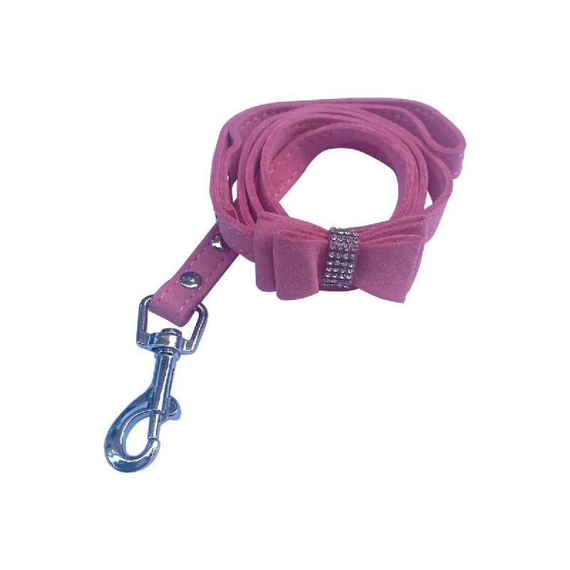 Pet accessoriesRhinestone With Bow Dog Leash Pink