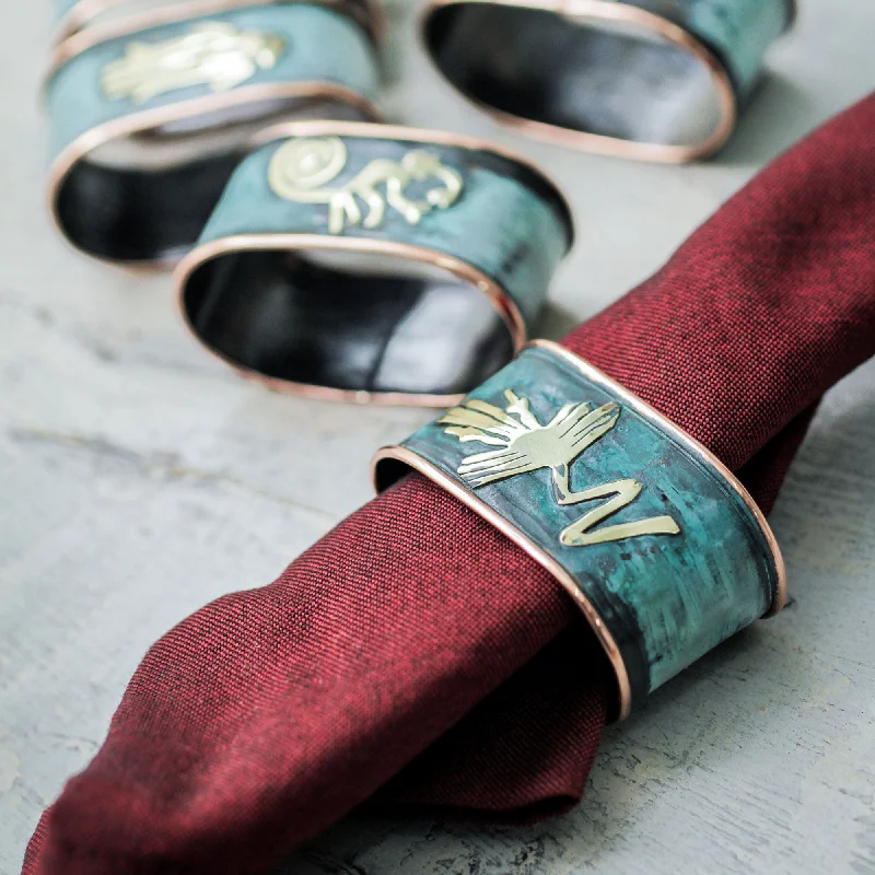 - Natural latex pet mattressNazca Marvels Copper Napkin Rings with Bronze Nazca Images (Set of 6) - Natural latex pet mattressNazca Marvels Copper Napkin Rings with Bronze Nazca Images (Set of 6)