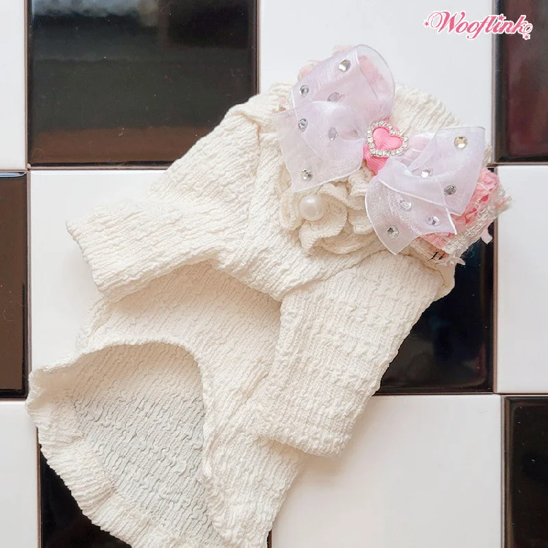 Pet winter warm clothesWooflink Spring Moments Turtleneck in White