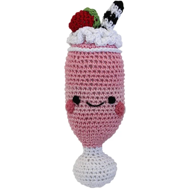 - Precautions for using pet toysStrawberry Milkshake Organic Cotton Dog Toy