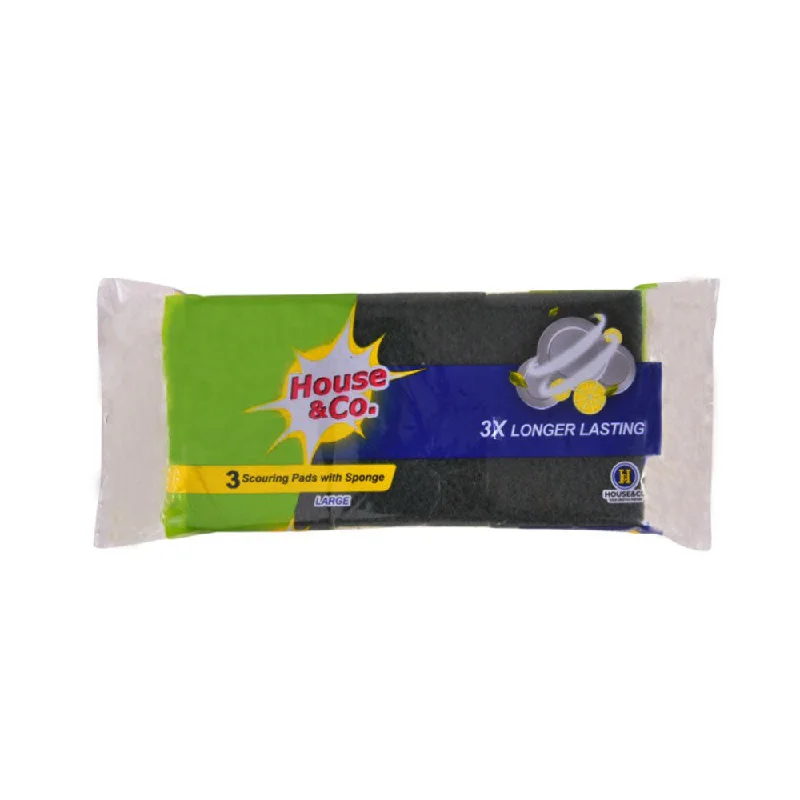- Pet fence foldable indoorHOUSE & CO SCOURING PAD WITH SPONGE LARGE 3IN1