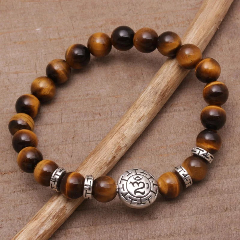 - Air box TSA certified check-inTemesir Om Tiger's Eye Beaded Om Stretch Bracelet from Bali - Air box TSA certified check-inTemesir Om Tiger's Eye Beaded Om Stretch Bracelet from Bali
