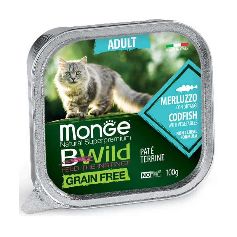 - Dog anti-slip matMonge Bwild Cat Adult Codfish/Veg x 100 G