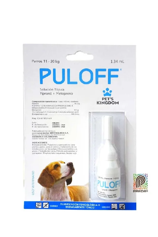 - Organic cotton dog bibsAntiparasitario Puloff Perros 11-20 Kg  34 Ml