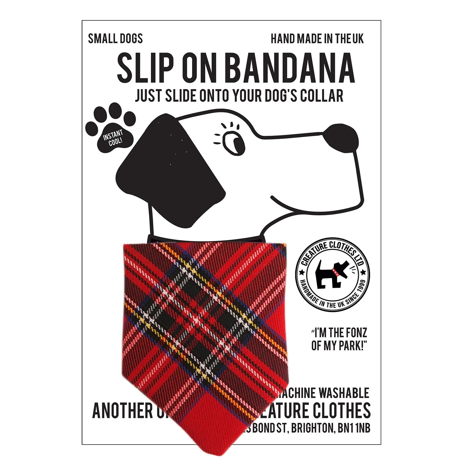 - ​​Pet toys under    yuanCreature Clothes Slip On Bandana Red Tartan