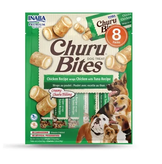 - Dog disposable foam shower gelChuru Bites Dog Pollo-Atun 8 x 12 Gr