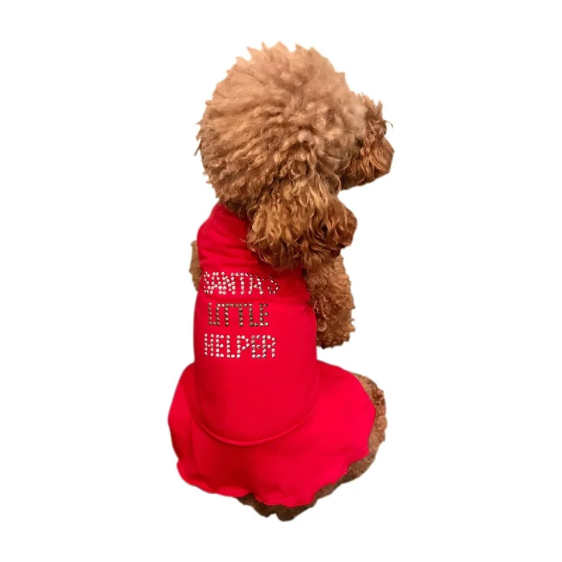 Non-toxic pet clothesSanta's Little Helper Dog Dress Red