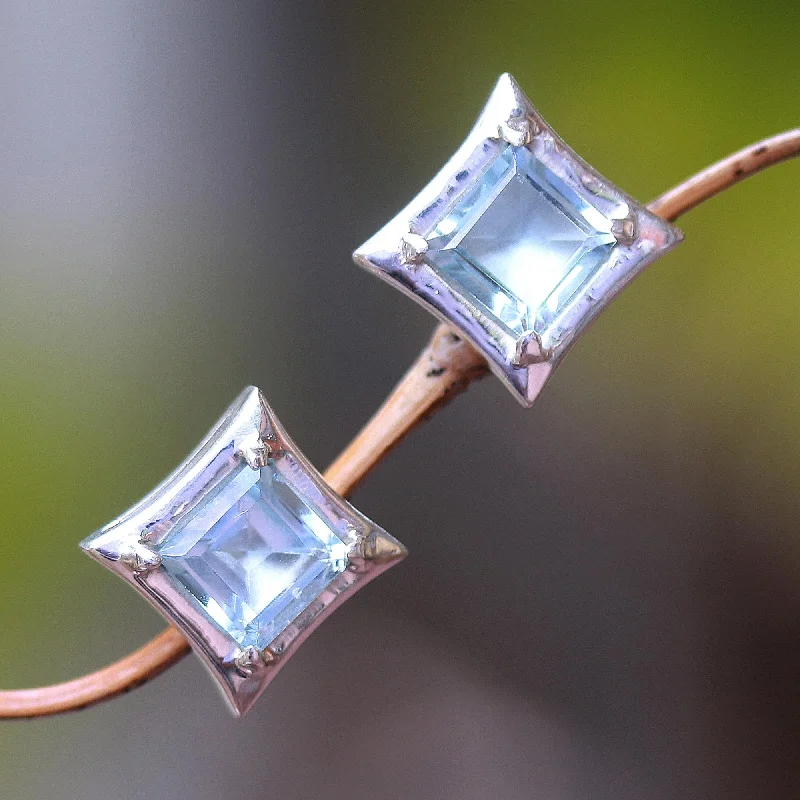 - Hamster silent running wheel to prevent chewingElegance of Squares Square Blue Topaz Stud Earrings Crafted in Bali - Hamster silent running wheel to prevent chewingElegance of Squares Square Blue Topaz Stud Earrings Crafted in Bali