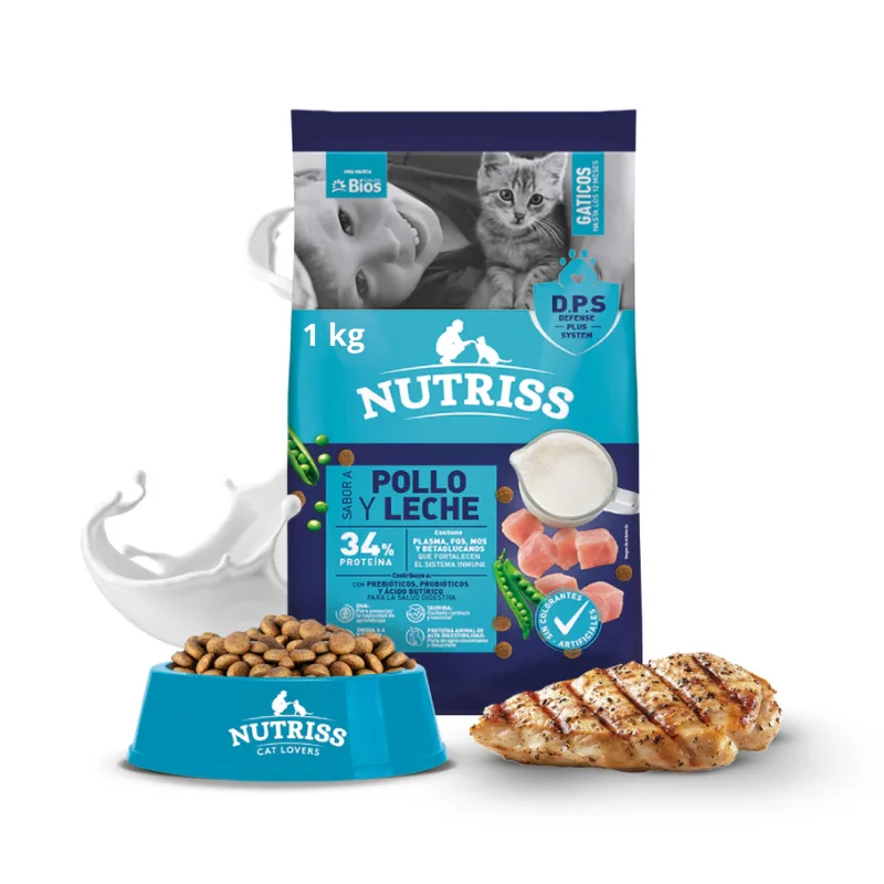 - Pet vitamin complex nutrition tabletsNutriss Gaticos Pollo y Leche 1 kg