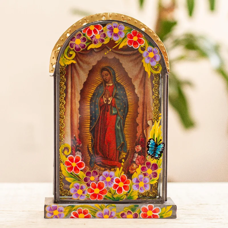 - Rabbit grass rack to prevent waste food boxBlessed Virgin Metal Folk Art Blessed Virgin Wall Niche