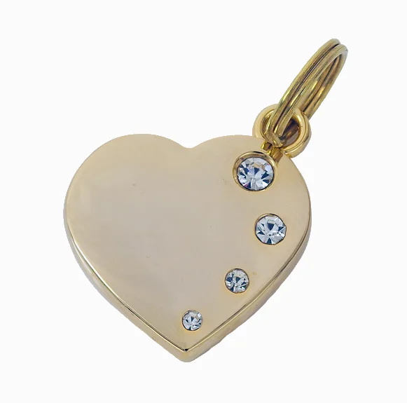 - Car dog seat beltLuxury Gold Heart For You Designer Dog Tag