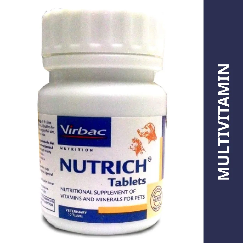 - Organic cotton dog bibsVirbac Nutrich Multi Vitamin Tablets for Dogs and Cats