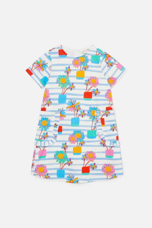 - Cat hair ball removal and hair removal creamFlower Stripe Kids Dress