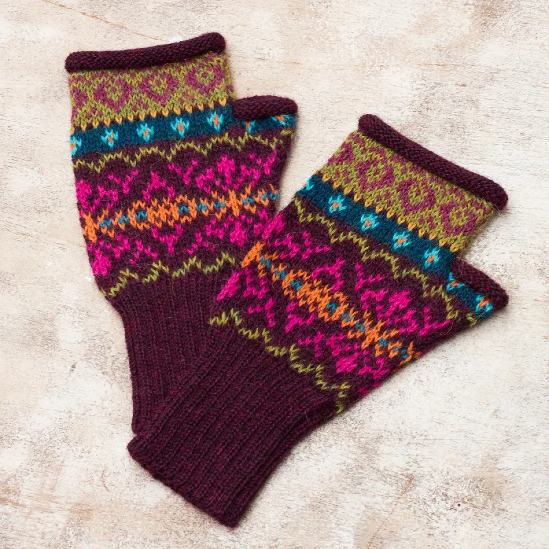 - Christmas pet Christmas clothingColorful Carousel Multi-Color Multi-Motif 100% Alpaca Knit Fingerless Mitts - Christmas pet Christmas clothingColorful Carousel Multi-Color Multi-Motif 100% Alpaca Knit Fingerless Mitts