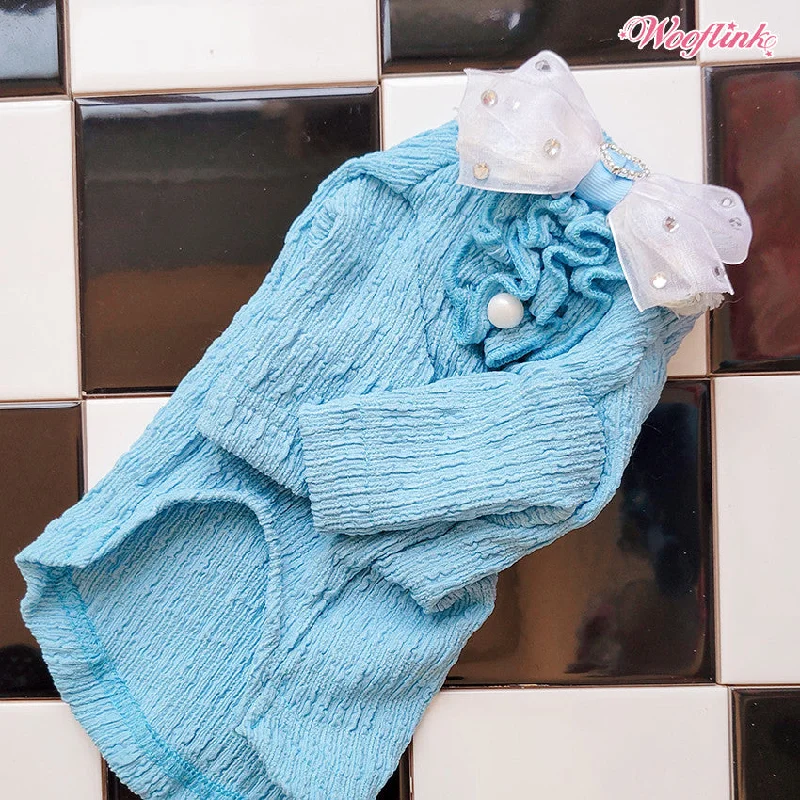 Pet raincoatWooflink Spring Moments Turtleneck in Blue