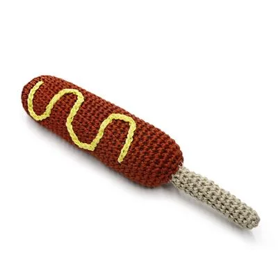 - Pet water dispenser UV sterilization versionHot Dog on a Stick Knit Squeaker Toy